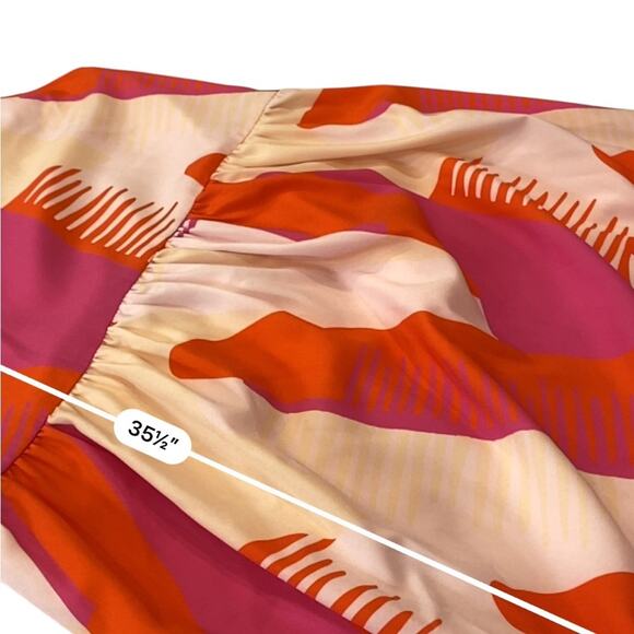 CROSBY by Mollie Burch Pink Orange ELLE Spaghetti Strap mini dress Size SMALL - Picture 9 of 11